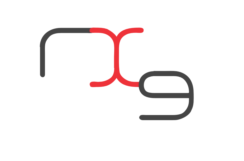 The original rXg product mark drawn in thin rounded strokes
