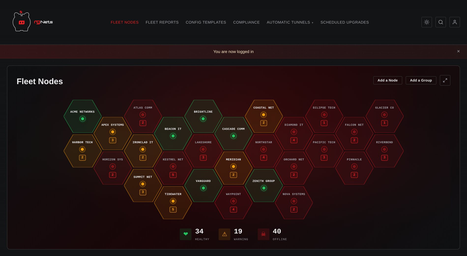 Fleet Manager 2.0 honeycomb overview